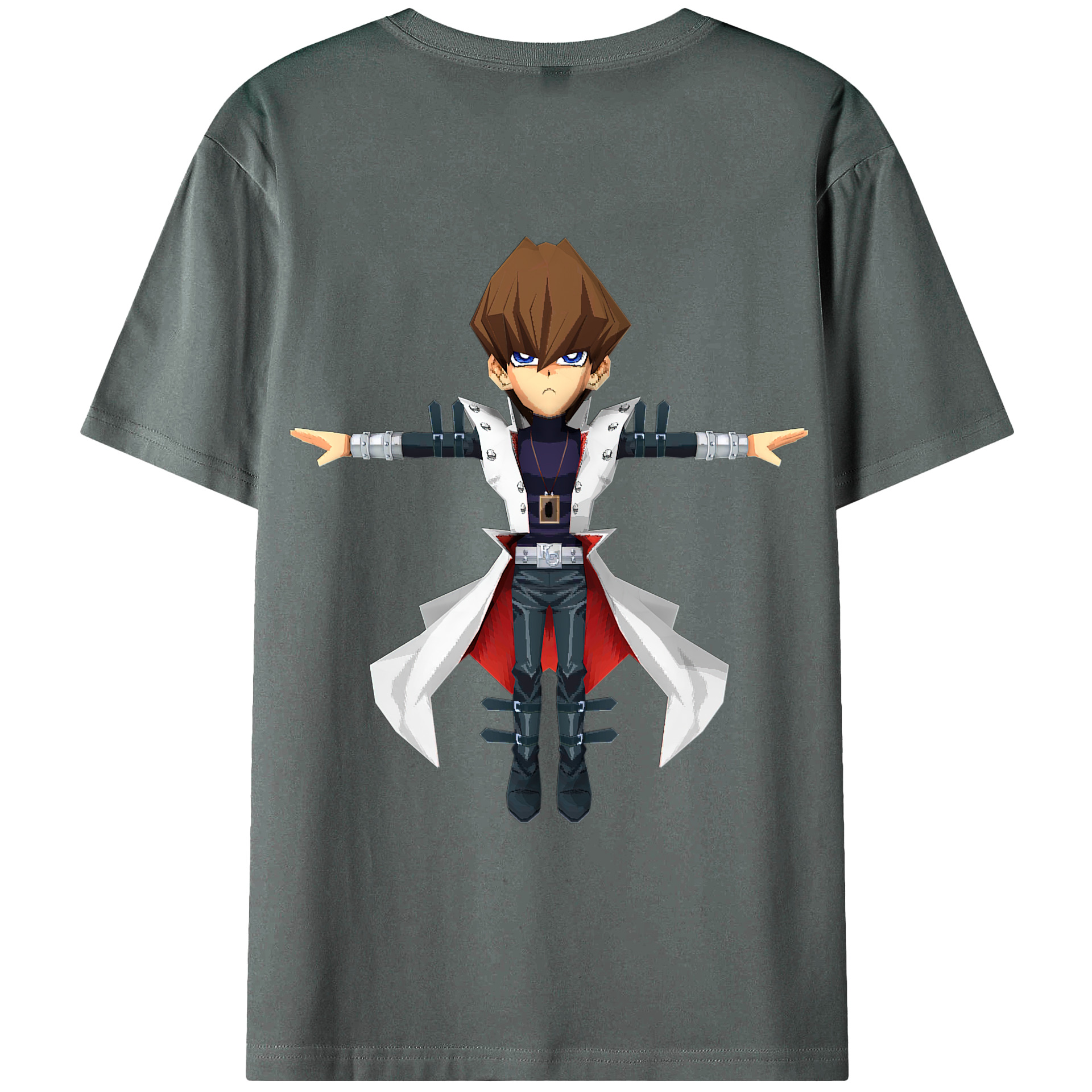 （画像用） 遊☆戯☆王 Yu-Gi-Oh! 綿100％ メンズ半袖Tシャツ（バックプリント） 通気性